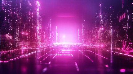 Glowing digital symbols in abstract form, representing the essence of modern coding and technology.