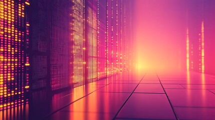 Glowing digital symbols in abstract form, representing the essence of modern coding and technology.