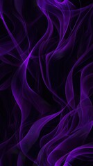 Poster - Abstract purple smoke swirls on black background. Possible use Digital art, wallpaper, graphic design