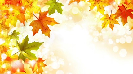 Wall Mural - Autumn leaves background, fall colors, nature, decorative