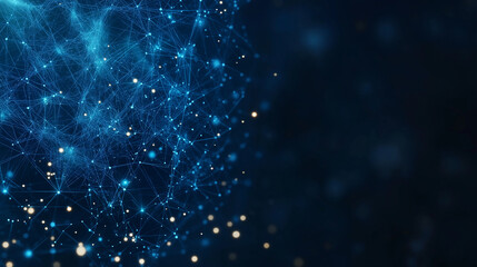Wall Mural - abstract network connection: a mesmerizing abstract artwork depicting a complex network of interconn
