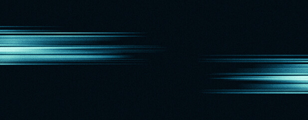 Wall Mural - abstract grainy background, glowing blue light stripes, dark backdrop vibrant cyan gradient lines, t