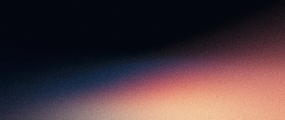 Wall Mural - dark grainy background, pink yellow blue purple abstract gradient shape black noise texture backdrop