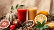 © Dragon Stock - Healthy Juice Blend with Citrus and Autumn Fruits