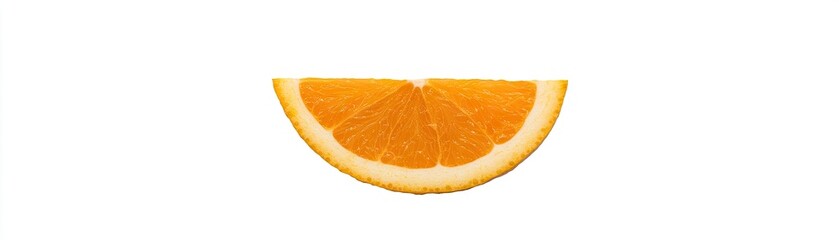 Poster - Slice of fresh orange on a white surface. Used in drinks, desserts or as a healthy snack