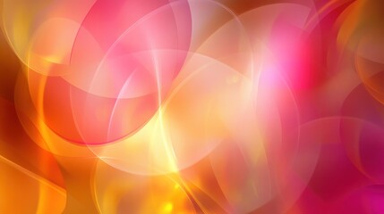 Wall Mural - Abstract Gradient Background with Circular Swirls of Pink and Orange