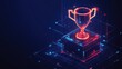 © yuan - Digital Trophy Award Cyber Success Background