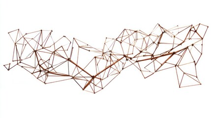 Wall Mural - Abstract Network, Digital Connection, White Background