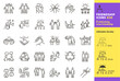 © Pedro - Friendship and social connections icon set. Thin line editable stroke icons for relationships, teamwork, networking, community, communication, friend interactions and mutual support