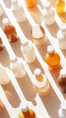 Sticker - Minimalist Beauty Product Bottles in Sunlight