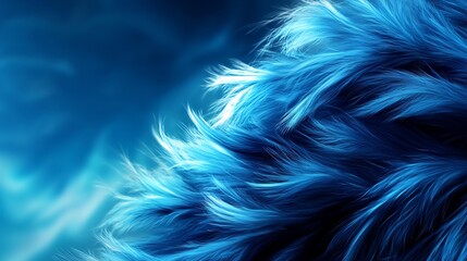 Wall Mural - Abstract Blue Feather Texture, Wispy, Airy, and Light