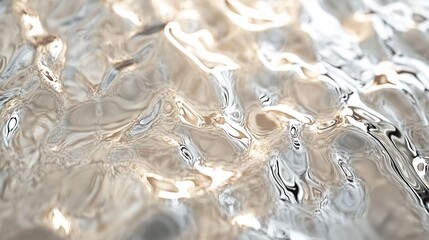 Wall Mural - Abstract Silver Liquid Ripple Texture Background