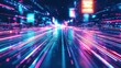 © abdul kahfi - Neon Cityscape: A Futuristic Digital Highway