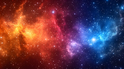 Wall Mural - Colorful Nebulae in Deep Space with Stars and Cosmic Dust