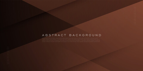Wall Mural - abstract dark brown geometric overlap square pattern with shadow. realistic banner background. eps10