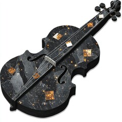 Wall Mural - celestial violin a symphony of stars and stone
