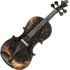 Wall Mural - celestial violin a cosmic symphony of strings
