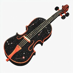Wall Mural - celestial cello a symphony of stars and strings