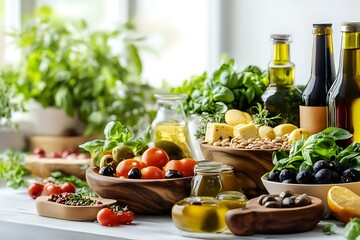 Wall Mural - Mediterranean Food Display