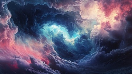 Wall Mural - Abstract colorful clouds in the sky.