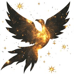 Wall Mural - celestial phoenix a galaxy of hope and rebirth