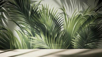 Poster - fronds tropical leaves wallpaper