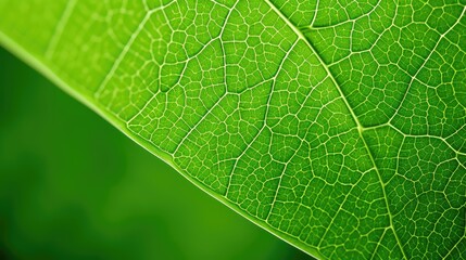 Wall Mural - macro green leaf background