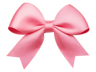 Wall Mural - Pink bow isolated on transparent background