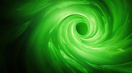 Canvas Print - bold green swirl background