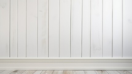 Wall Mural - finish white painted wood background