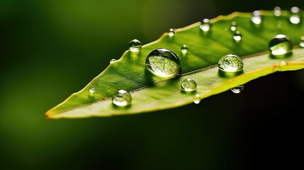 Sticker - macro water droplet on leaf