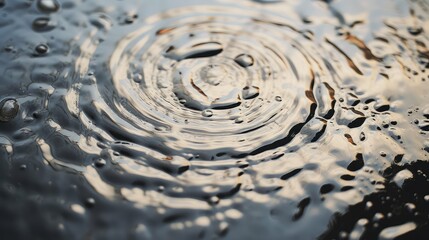 Sticker - raindrops puddle water