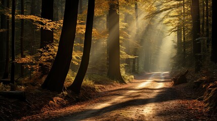 Wall Mural - trees forest dirt road