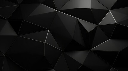 Sticker - sleek black polygon background