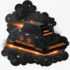 Wall Mural - futuristic spaceship soaring through the cosmos