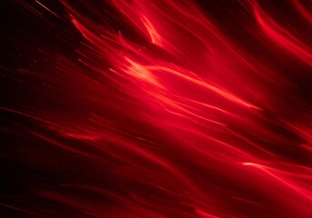 Wall Mural - a vibrant red light streak flows and curves in this abstract composition, adding a dynamic touch to 
