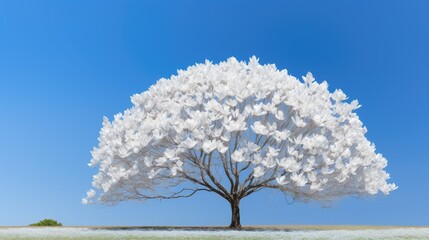 Wall Mural - fragrant white magnolia tree