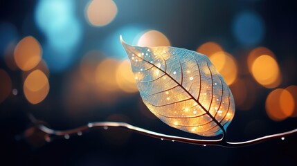 Wall Mural - edges bokeh leaves