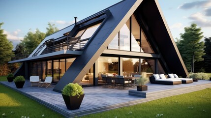 Wall Mural - contemporary modern house roof