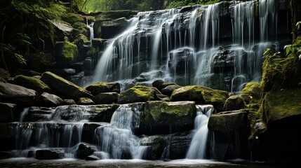 Wall Mural - nature waterfalls water drops