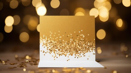 Poster - festive gold glitter square