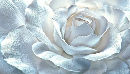 Wall Mural - Elegant Close-Up of a Pure White Rose Petal Arrangement with Soft Textures and Subtle Lighting Effects