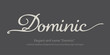 © Danchai - Elegant serif name 'Dominic'—a refined typeface designed for luxury branding, high-end logos, and sophisticated typography. Perfect for premium designs, editorial layouts, modern classic aesthetics.