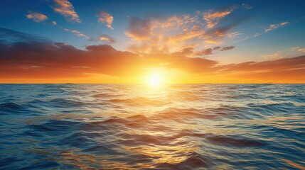 Canvas Print - golden sunrise over water