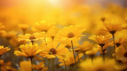 Wall Mural - background yellow flower backgrounds