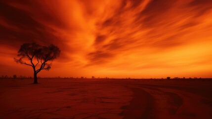 Canvas Print - textures orange dust