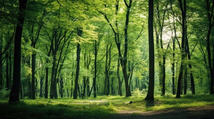 Wall Mural - greenery trees background