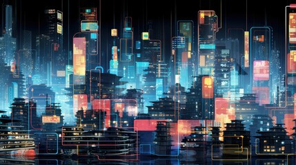 cityscape light tech