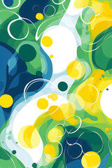 Wall Mural - yellow green blue and white funky texture design abstract geometric pattern graphics poster backgrou