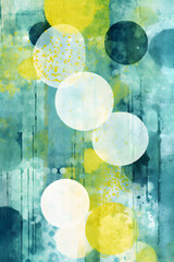 Wall Mural - yellow green blue and white funky texture design abstract geometric pattern graphics poster backgrou